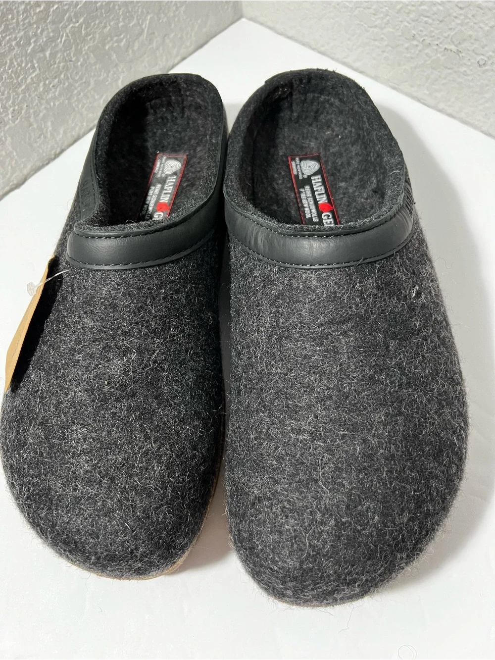 Haflinger Grizzly GZL Gray Pure New Wool Clogs Slippers EU 43 Men’s 10 womens 12